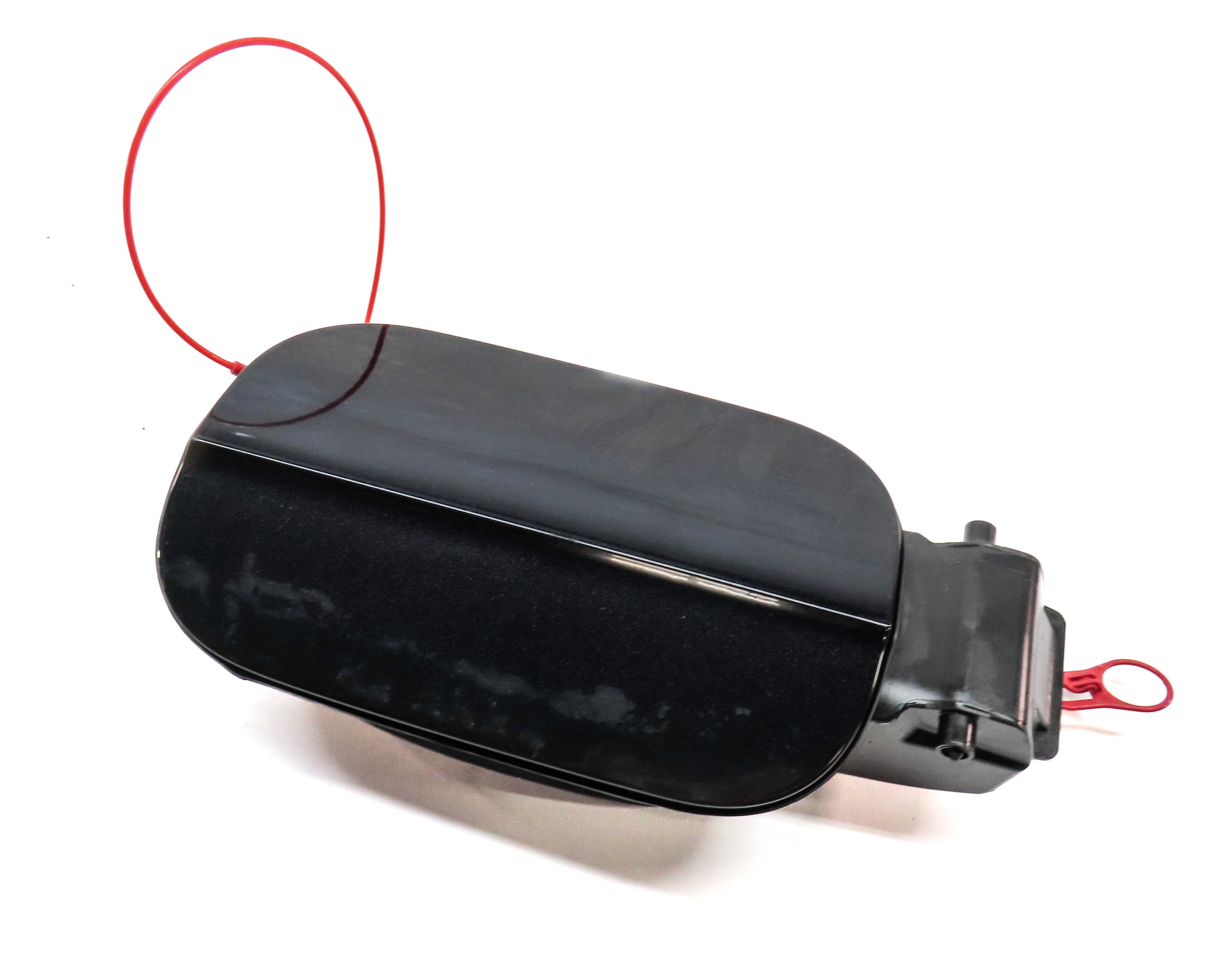 2017-2022 AUDI Q7 (4M) FUEL TANK DOOR TRIM w/ HOUSING & GAS CAP (BLACK) — exact item pictured
